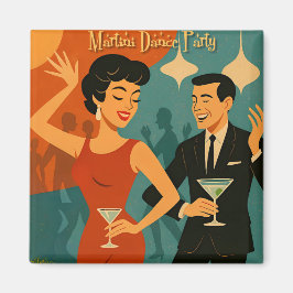 Mid Century Martini Feestje Magneet