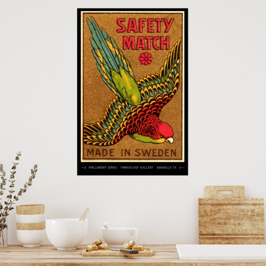 Mid Century Matchbox Art Poster (Keuken)