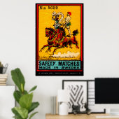 Mid Century Matchbox Hoesje Art Poster (Thuiskantoor)