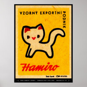 Mid Century Matchbox Hoesje Art Poster