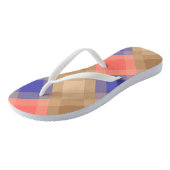 Mid-Century mega-gipsplaat - cacao en koraal Teenslippers (Schuin)
