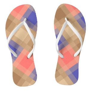 Mid-Century mega-gipsplaat - cacao en koraal Teenslippers