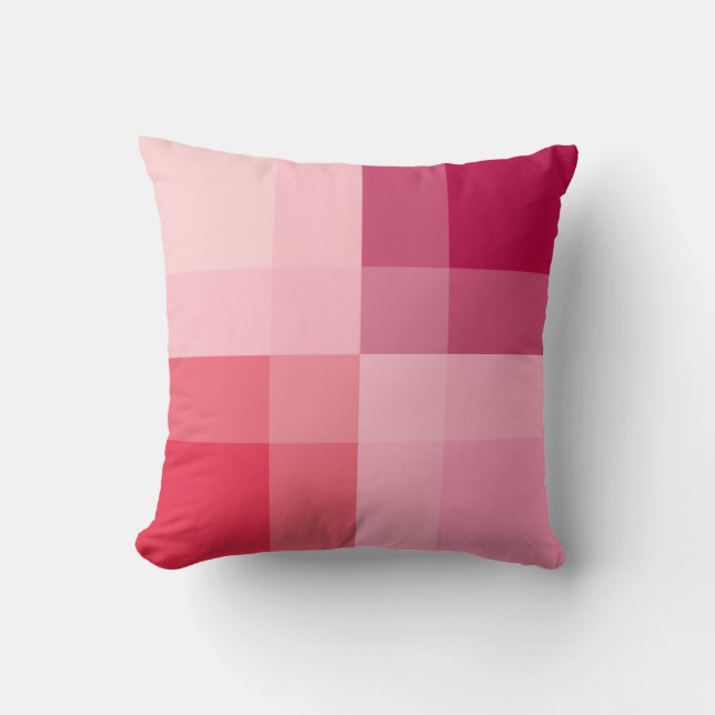 Mid-Century mega-gipsplaat - roze en wijn Kussen (Voorkant)