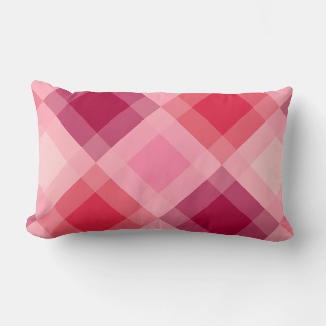 Mid-Century mega-gipsplaat - roze en wijn Kussen (Voorkant)