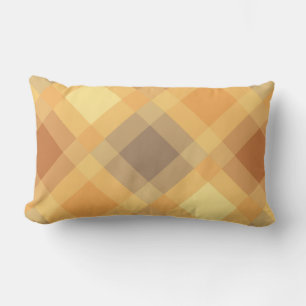 Mid-Century mega plaid - Aarde-neutralen Kussen