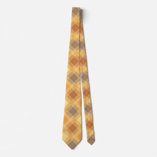 Mid-Century mega plaid - Aarde-neutralen Stropdas (Voorkant)