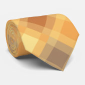 Mid-Century mega plaid - Aarde-neutralen Stropdas (Opgerold)