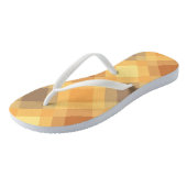 Mid-Century mega plaid - Aarde-neutralen Teenslippers (Schuin)