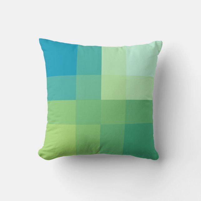 Mid-Century mega plaid - jade green Kussen (Voorkant)