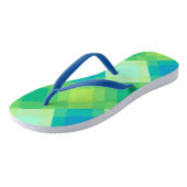 Mid-Century mega plaid - jade green Teenslippers (Schuin)