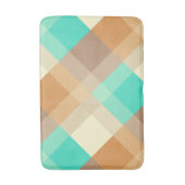 Mid-Century mega plaid - tan & turquoise Badmat (Voorkant Verticaal)