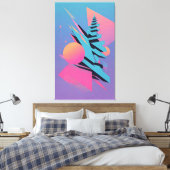 Mid-Century Memphis Design - Ken Gage Art Canvas Afdruk (Insitu (Slaapkamer))