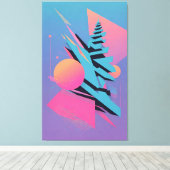 Mid-Century Memphis Design - Ken Gage Art Canvas Afdruk (Insitu (Houten vloer))