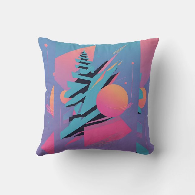 Mid-Century Memphis Design - Ken Gage Art Kussen (Achterkant)