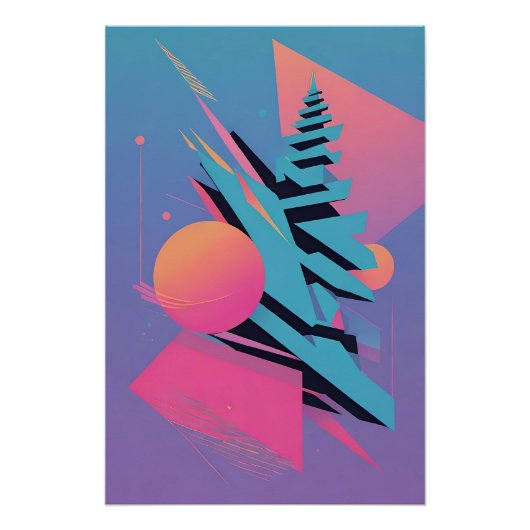 Mid-Century Memphis Design - Ken Gage Art Perfect Poster (Voorkant)