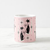 Mid Century Meow Retro Atomic Cats ©studioxine Koffiemok (Center)