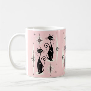 Mid Century Meow Retro Atomic Cats ©studioxine Koffiemok