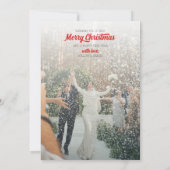 Mid Century Merry and Married Christmas Kaart (Achterkant)