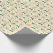 Mid-Century Merry & Bright Vakantie Cadeaupapier (Hoek)