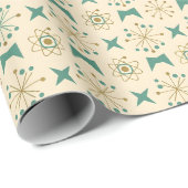 Mid-Century Merry & Bright Vakantie Cadeaupapier (Rol Hoek)
