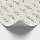 Mid-Century Merry Christmas – Retro Style Cadeaupapier (Hoek)