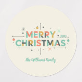 Mid-Century Merry Christmas – Retro Style Labels (Design 1)