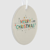Mid-Century Merry Christmas – Retro Style Ornament (voorkant)