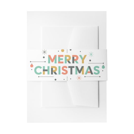 Mid-Century Merry Christmas – Retro Style Uitnodigingen Wikkel (Voorkant Voorbeeld)