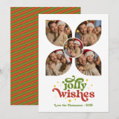 Mid-Century Merry Retro Fotocollage Kerstmis Feestdagenkaart (Voorkant / Achterkant)