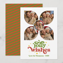 Mid-Century Merry Retro Fotocollage Kerstmis