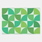 Mid Century Mint en limoengroen abstract patroon Inpakpapier Vel (Voorkant)
