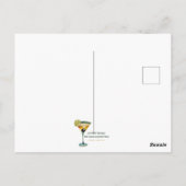 Mid Century Mixed Media Martini Kunst Briefkaart (Achterkant)