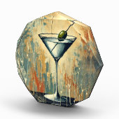 Mid Century Mixed Media Martini Kunst Fotoblokken (Rechts)