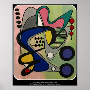 'Mid-Century Mod Abstract, Astro Picnic' schilderi Poster