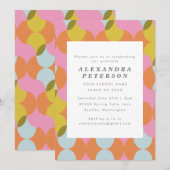 Mid Century Mod Abstract Geometrisch Afstuderen  Kaart (Voorkant / Achterkant)