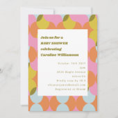 Mid Century Mod Abstract geometrisch Baby shower Kaart (Voorkant)