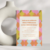 Mid Century Mod Abstracte geometrische verjaardags