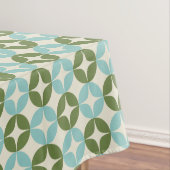 Mid Century Mod Blauw Sage Groen Feestelijk Geomet Tafelkleed (Voorbeeld)