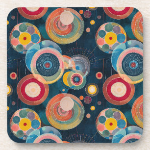 Mid Century Mod Circles in stijl van Hilma af Klin Bier Onderzetter