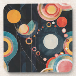 Mid Century Mod Circles in stijl van Hilma af Klin Bier Onderzetter
