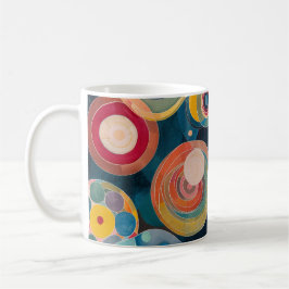 Mid Century Mod Circles in stijl van Hilma af Klin Koffiemok
