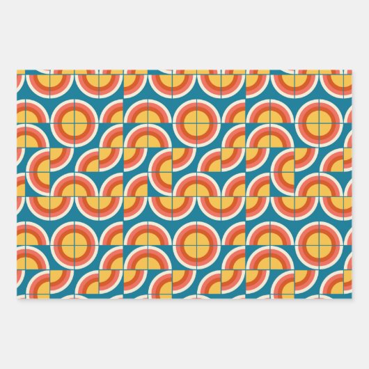 Mid-Century mod-cirkels Inpakpapier Vel (Voorkant 2)