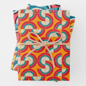 Mid-Century mod-cirkels Inpakpapier Vel (In situ)