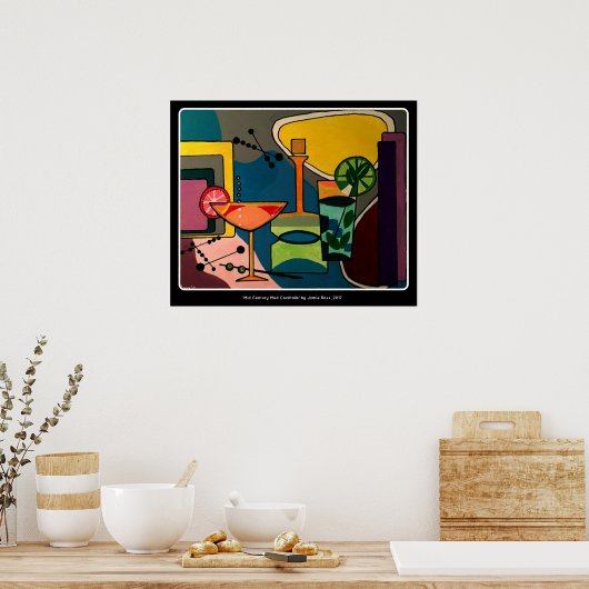 'Mid Century Mod Cocktails' schilderen op een Poster (Keuken)