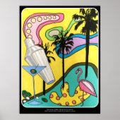 Mid Century Mod Fun in het zonneschilderij op een Poster (Voorkant)