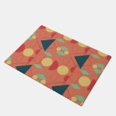 Mid Century Mod Geometric Oranje Deurmat (Schuin)