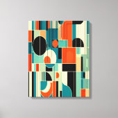Mid Century Mod Geometrische Abstracte Canvaskunst Canvas Afdruk (Voorkant)