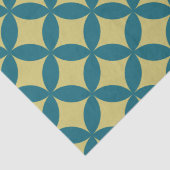 Mid-Century Mod Geometrische Retro Modern Blauw Gr Tissuepapier (Detail)