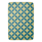 Mid-Century Mod Geometrische Retro Modern Blauwgro Badmat (Voorkant Verticaal)