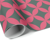 Mid-Century Mod Geometrische Retro Modern Helder R Cadeaupapier (Rol Hoek)